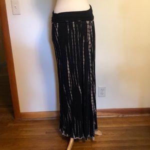 Hippie boho tie-dye maxi skirt